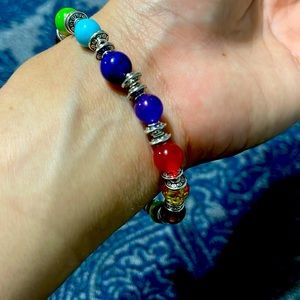 Brand new multicolor silver bracelet.